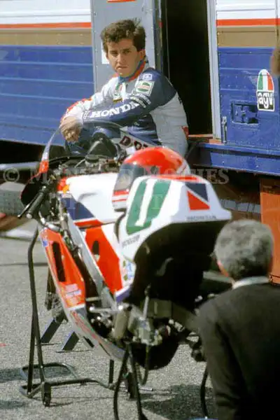 Fausto Ricci testing the NSR250 NV1B