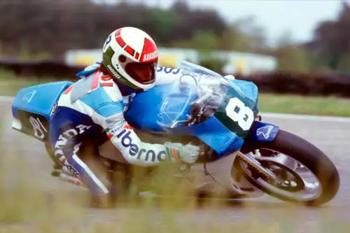 Fausto Ricci on the 1987 RS250R NF5A