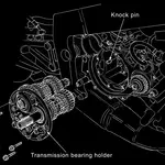 NSR250R Transmission technical drawing