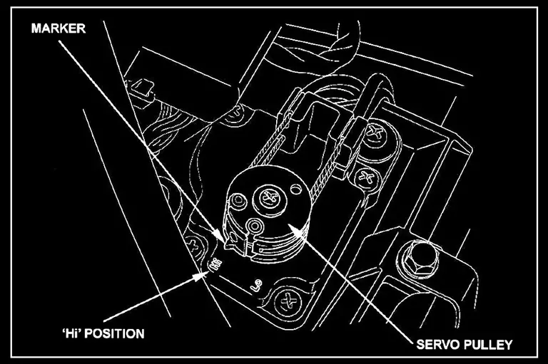 RC Valve adjustment diagram | Servo pulley