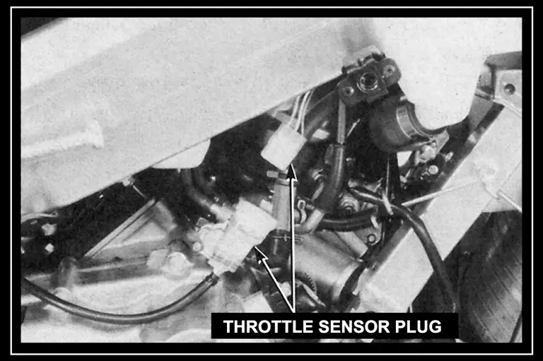 RC Valve adjustment diagram | Throttle Position Sensor plug