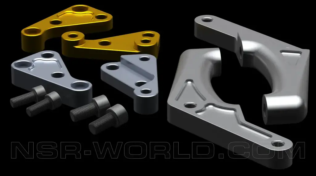 NSR250R caliper adaptor brackets